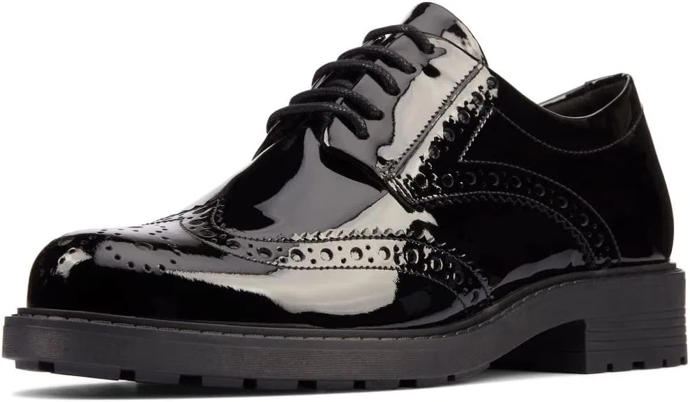 Туфли Clarks Women's Orinoco2 Limit Oxford, Black (Black Varnish)