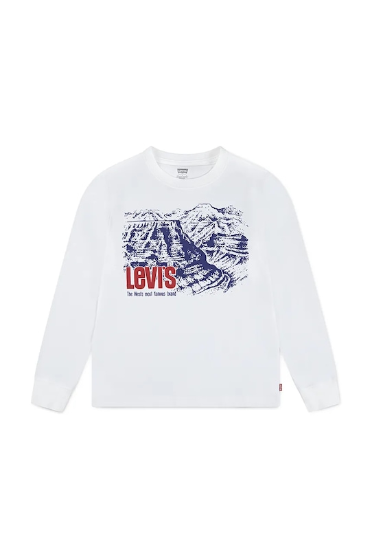 

Детская хлопковая футболка с длинным рукавом CANYON LS TEE Levi'S, бежевый