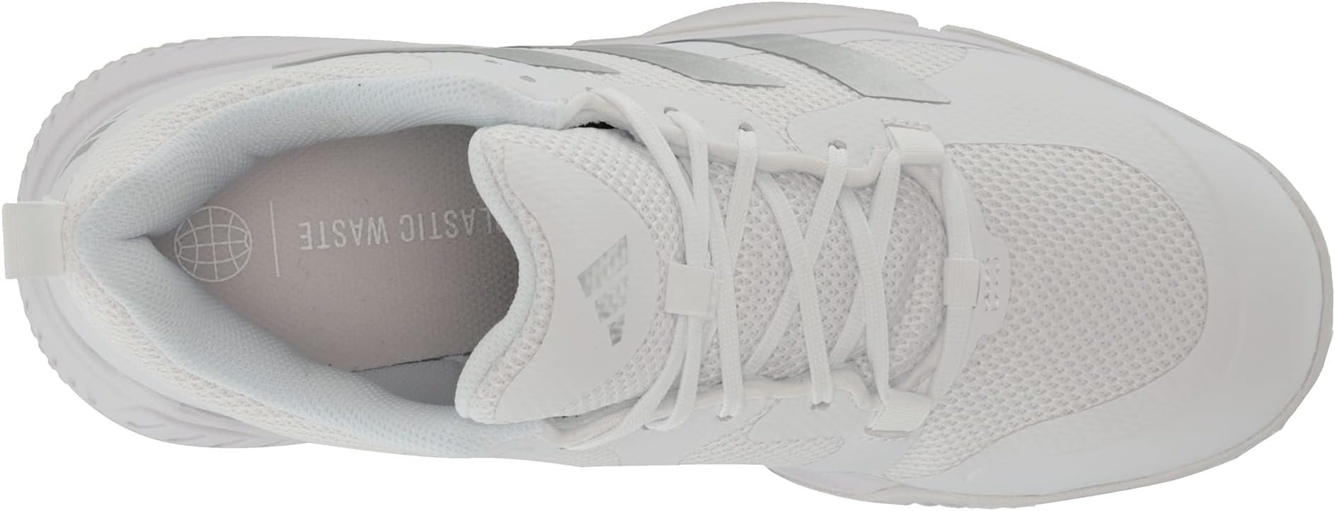 Кроссовки adidas Women's Court Team Bounce 2.0 Volleyball Shoes, White/Silver Metallic — фото 2