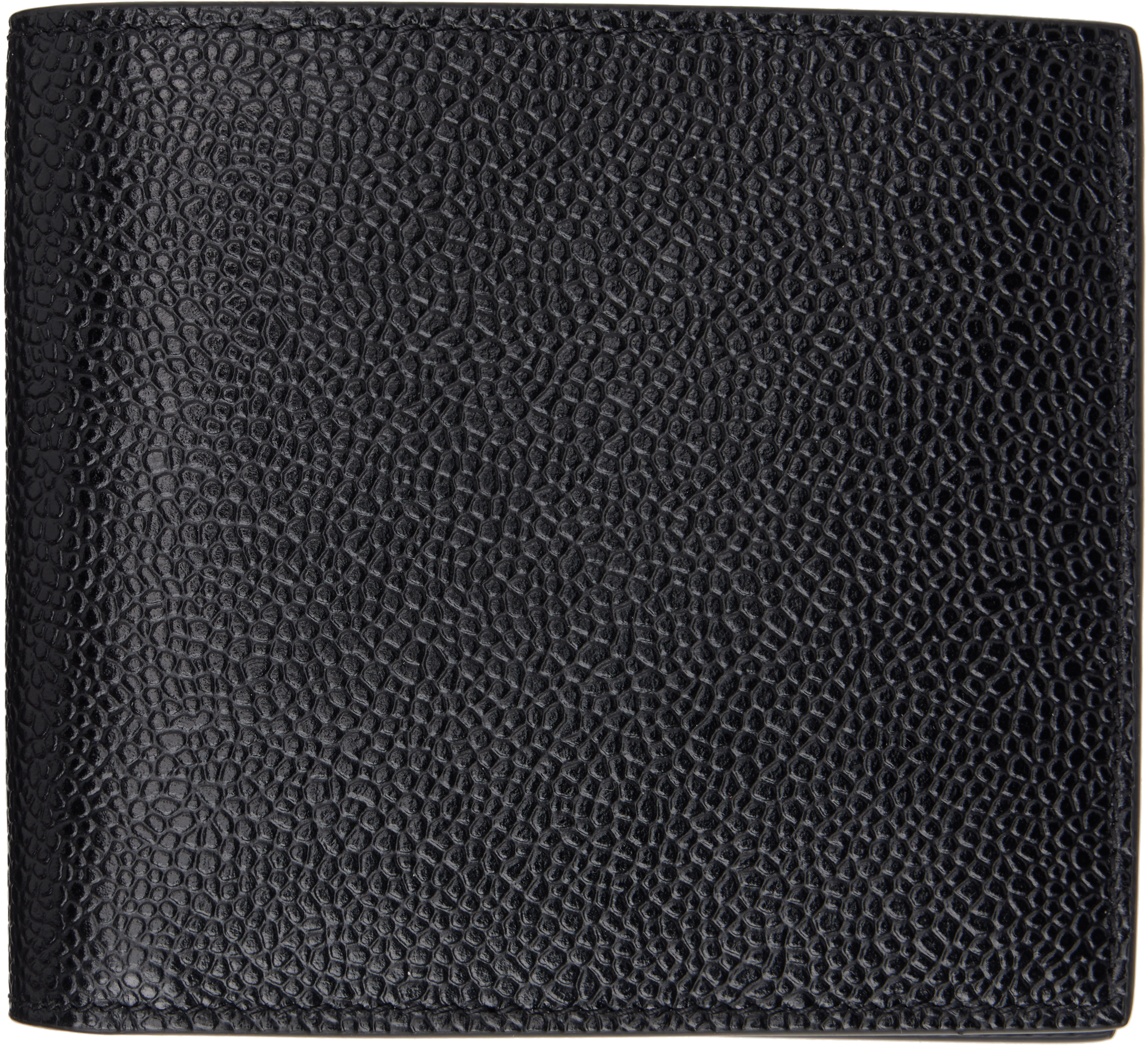 

Кошелек Pebble Grain Bifold Thom Browne, черный