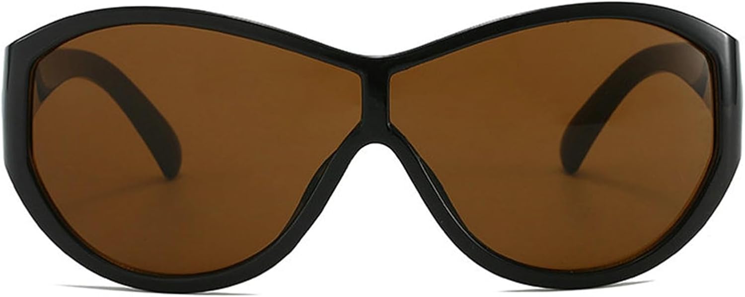 

Винтажные солнцезащитные очки-пилот большого размера с обтекаемой формой для мужчин и женщин, модные солнцезащитные очки в стиле Y2K, овальные солнцезащитные очки-маска helena, C3