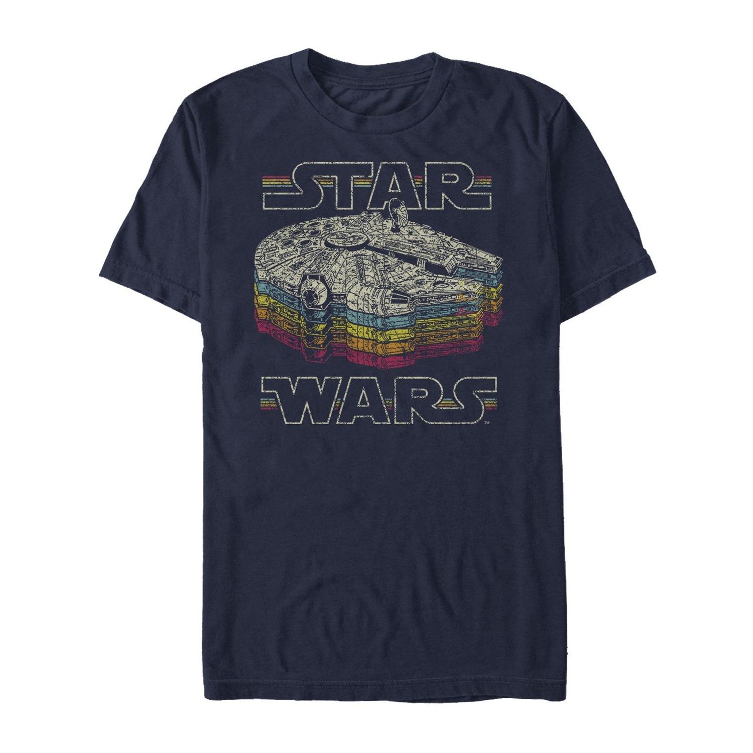 

Мужская футболка Star Wars Millennium Falcon Rainbow Fade Licensed Character