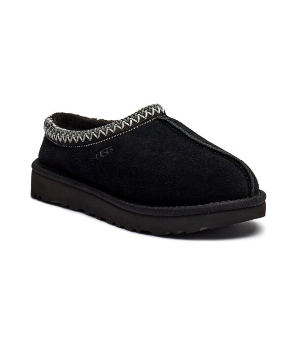 Кожаные мюли с тасманом Ugg, черный
