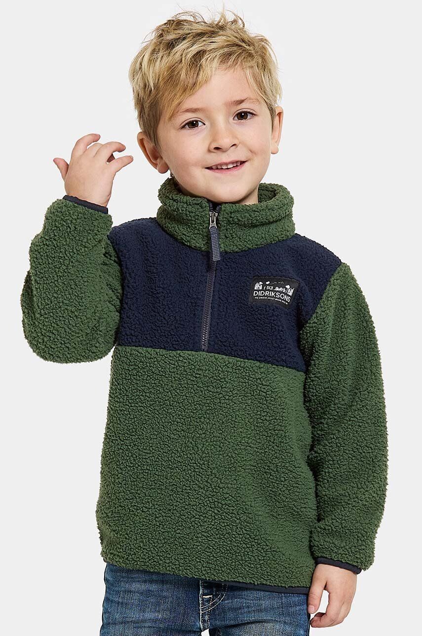 

Детская флисовая толстовка Didriksons GOSIG KIDS HALFZIP, зеленый