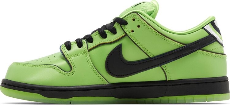 Кроссовки The Powerpuff Girls x Dunk Low Pro SB QS 'Buttercup', зеленый — фото 3