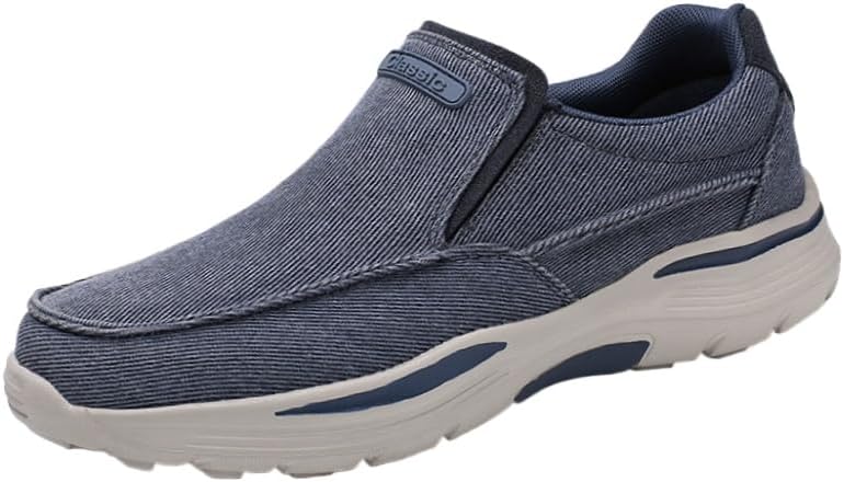 

Мужские повседневные кроссовки большого размера из хлопкового материала с мягким и дышащим верхом, противоскользящей и износостойкой подошвой. Подходят для ходьбы и вождения Clolinde, синий