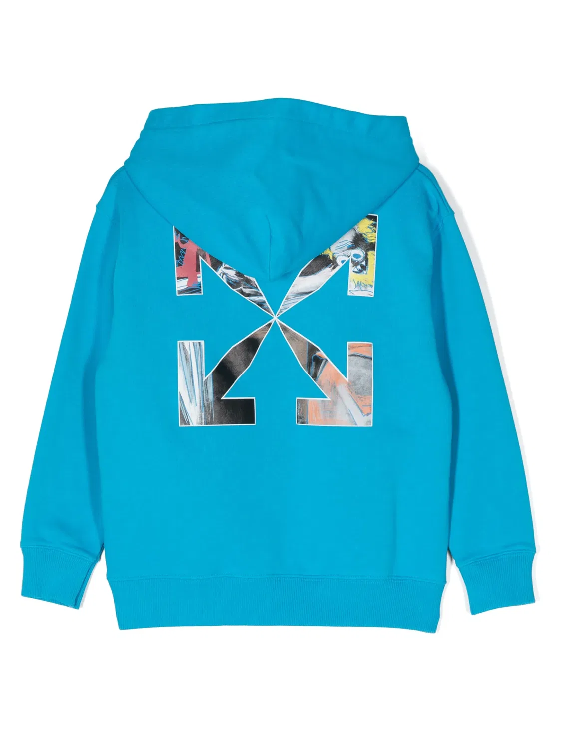Худи с логотипом из органического хлопка OFF-WHITE, синий — фото 2