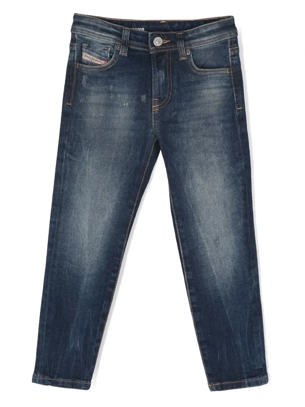Прямые джинсы средней посадки Diesel Kids, синий