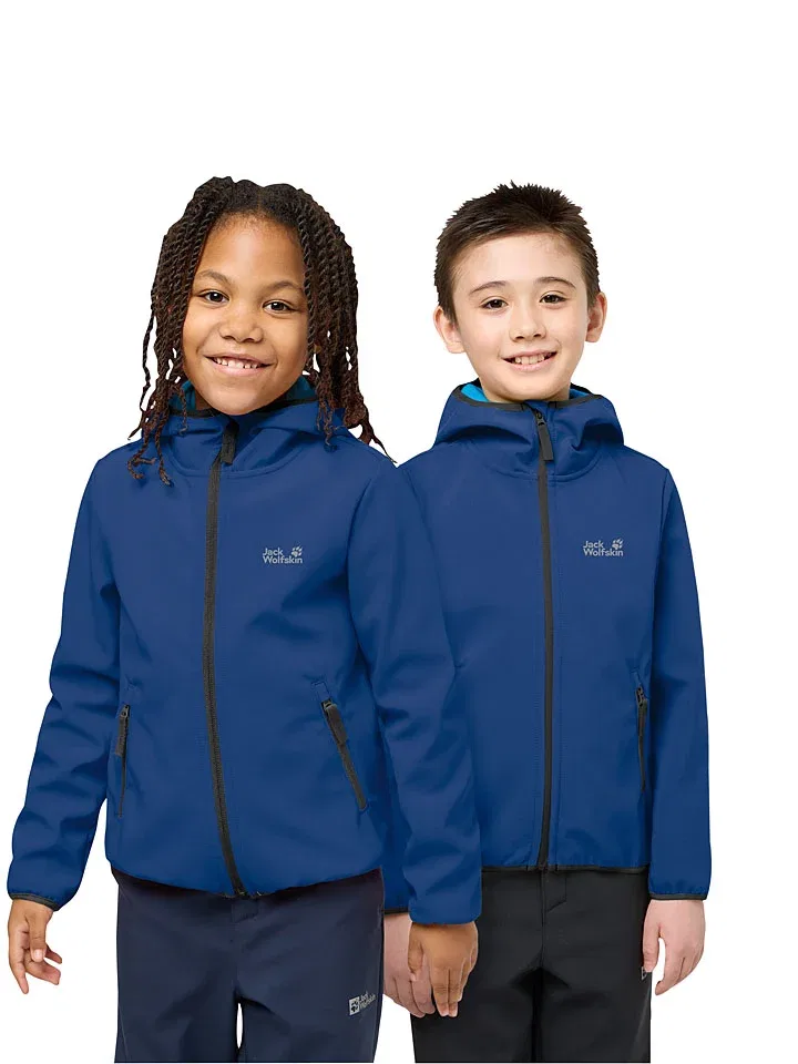 Куртка софтшелл с капюшоном Fourwinds Jack Wolfskin, синий
