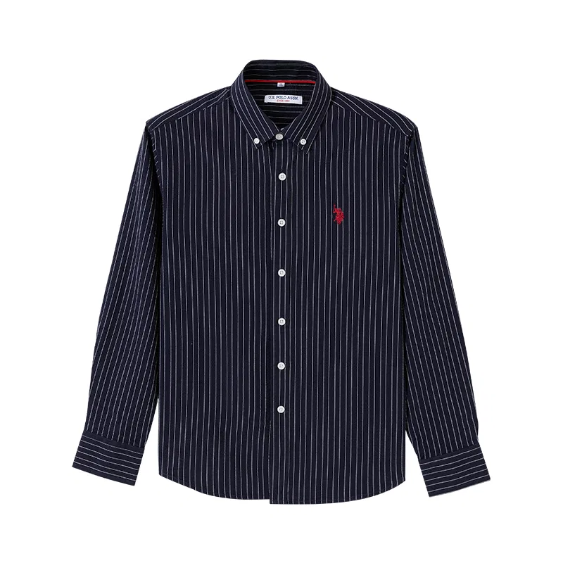 Мужская рубашка с длинным рукавом U.S. POLO ASSN., Navy Blue Stripes