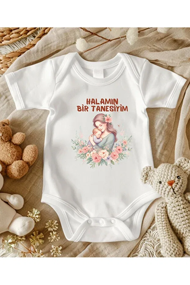 Детское боди для новорожденных с принтом I'M Your Auntie Written Lupi, Dark Slate - Black