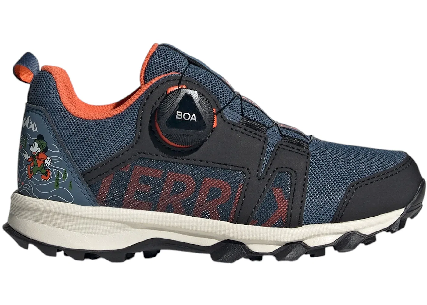 Детские кроссовки для трейла с системой BOA Terrex Agravic BOA Trail Adidas, Wonder Steel/Core Black/Semi Impact Orange