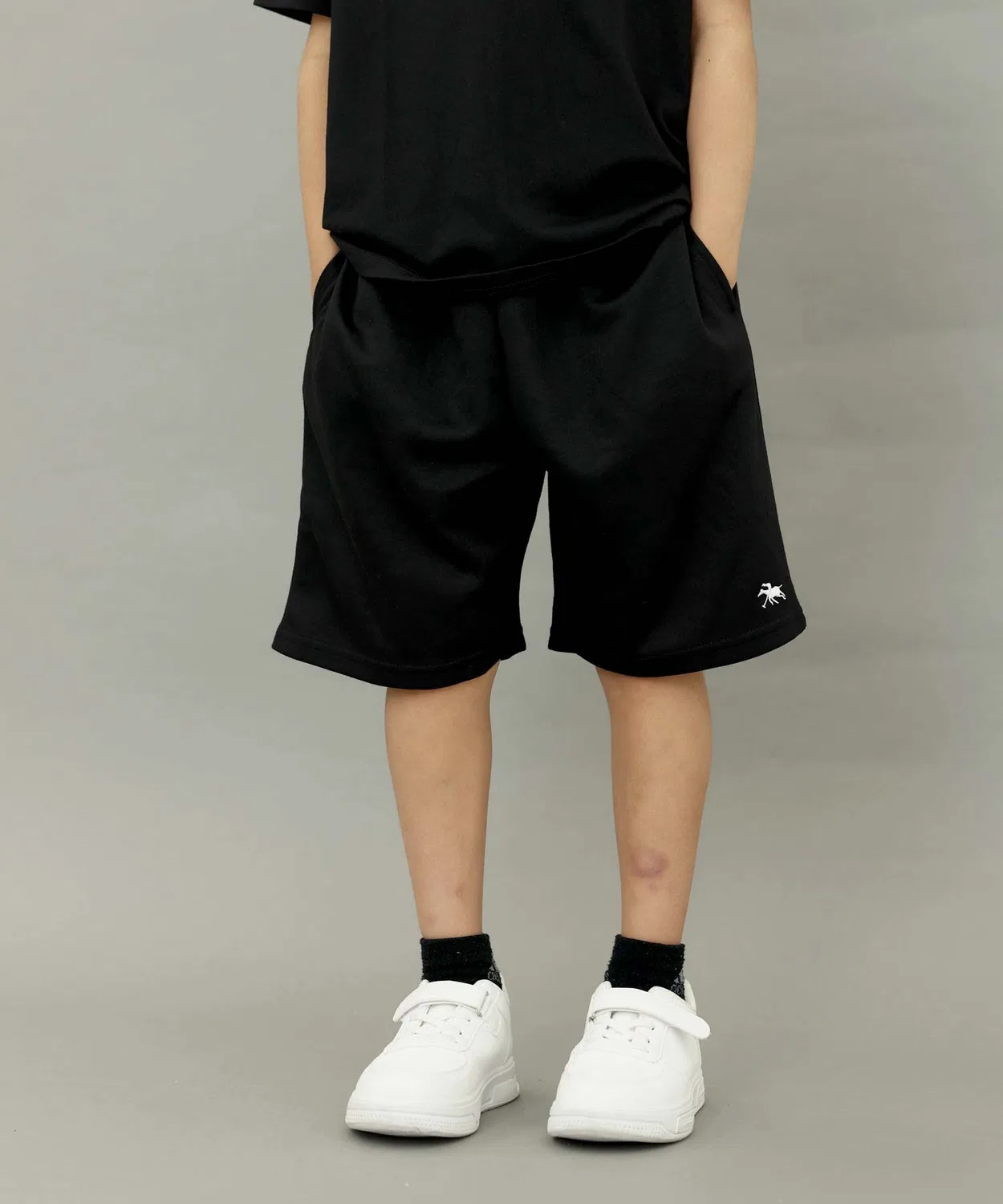 Детские шорты с принтом POLOCHAMPS, Black