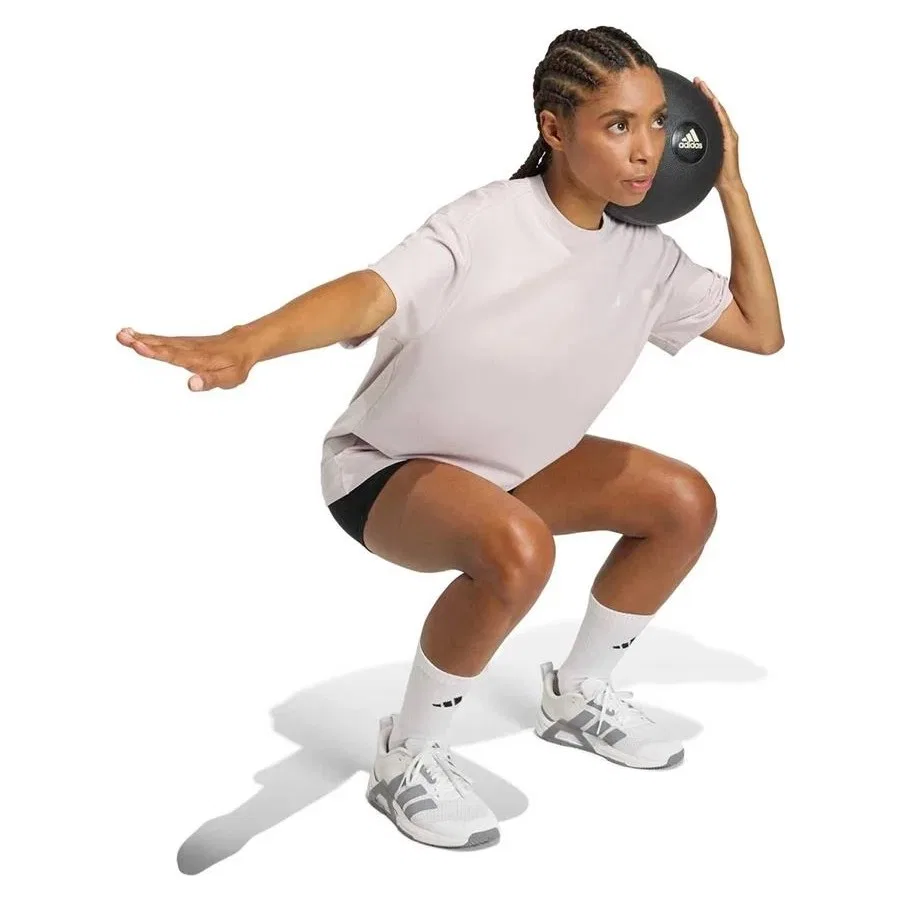 Женская футболка с длинным рукавом adidas PL ESS TEE, Фиолетовый — фото 4