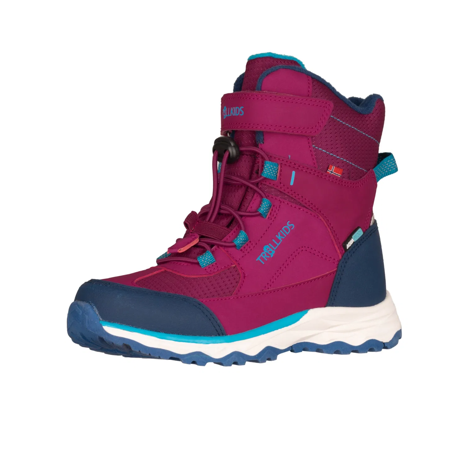 Детские зимние ботинки снегозащитные KIDS HAFJELL WINTER BOOTS XT TROLLKIDS, Bright Berry/Dark Turquoise