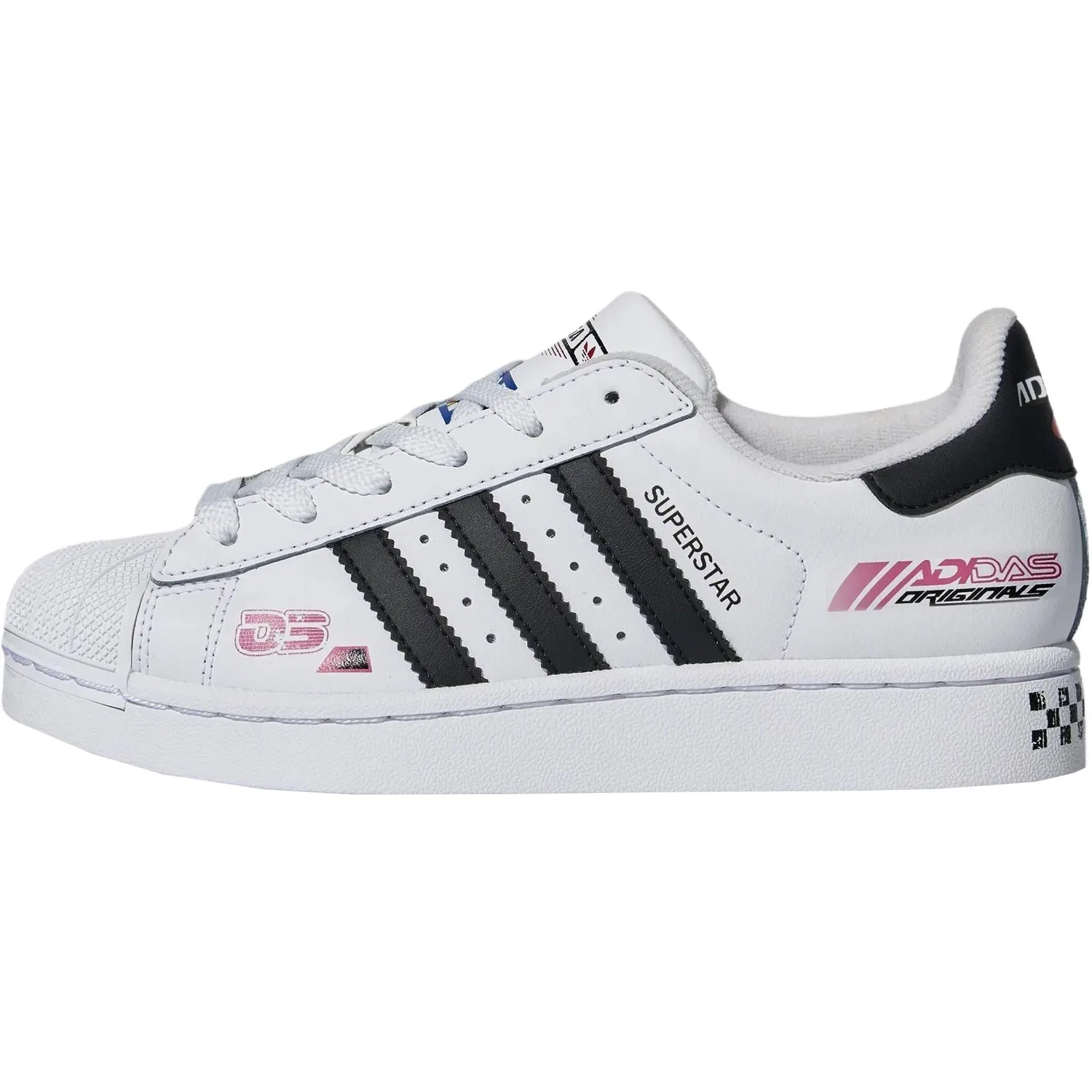 Детские кроссовки для скейтбординга Superstar 2 Adidas Originals, White/Black/Jade White