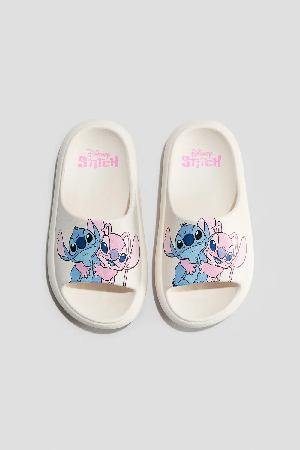 Детские сандалии бассейновые с принтом Moulded Pool Shoes H&M, Cream/Lilo & Stitch