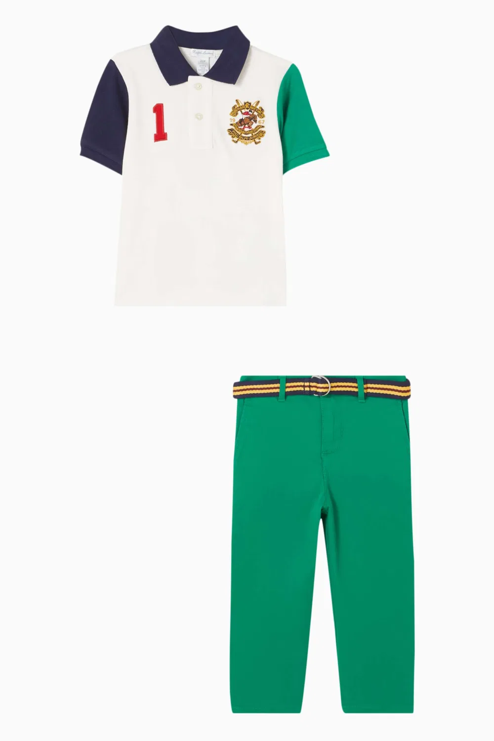 Комплект из трикотажа с принтом хлопковый Polo Ralph Lauren — фото 2