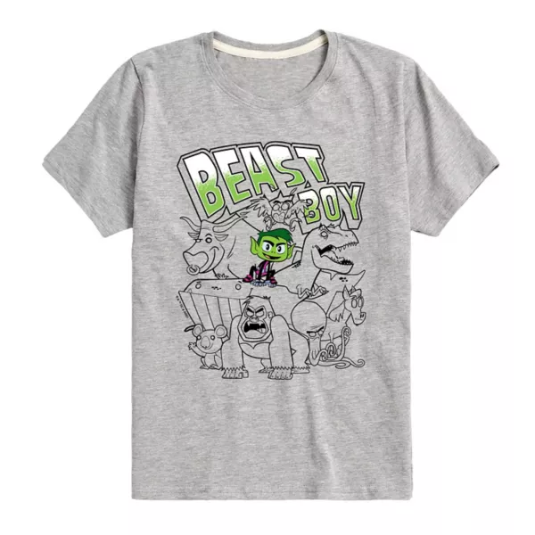 

Футболка с принтом Beast Boy из Teen Titans Go для мальчиков 8-20 лет Licensed Character, серый