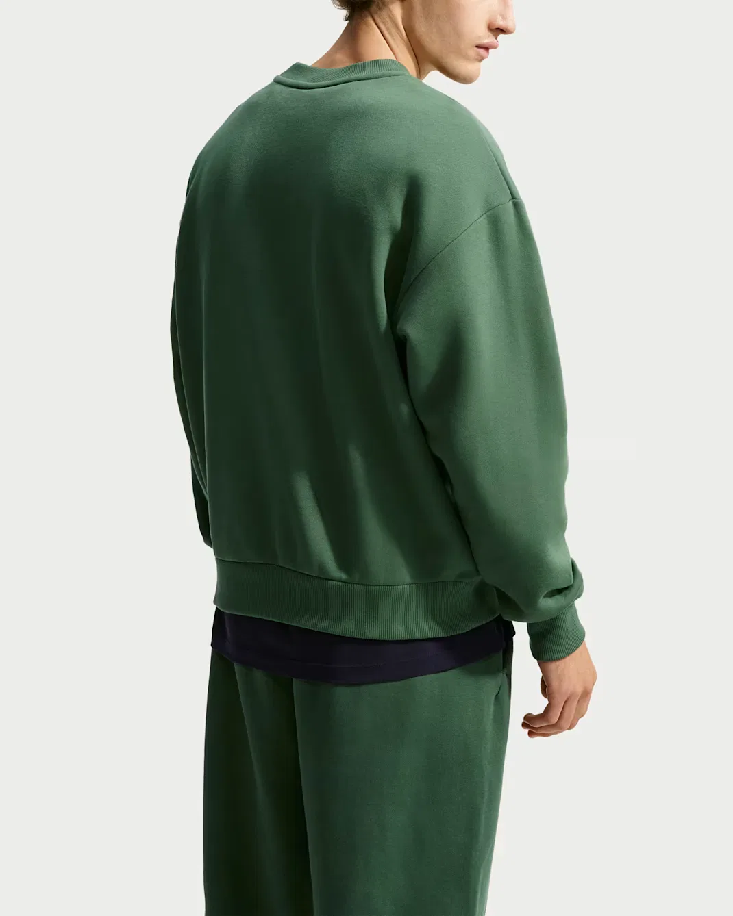 Мужская толстовка с круглым вырезом Nike Solo Fleece, Fir/Sail — фото 2
