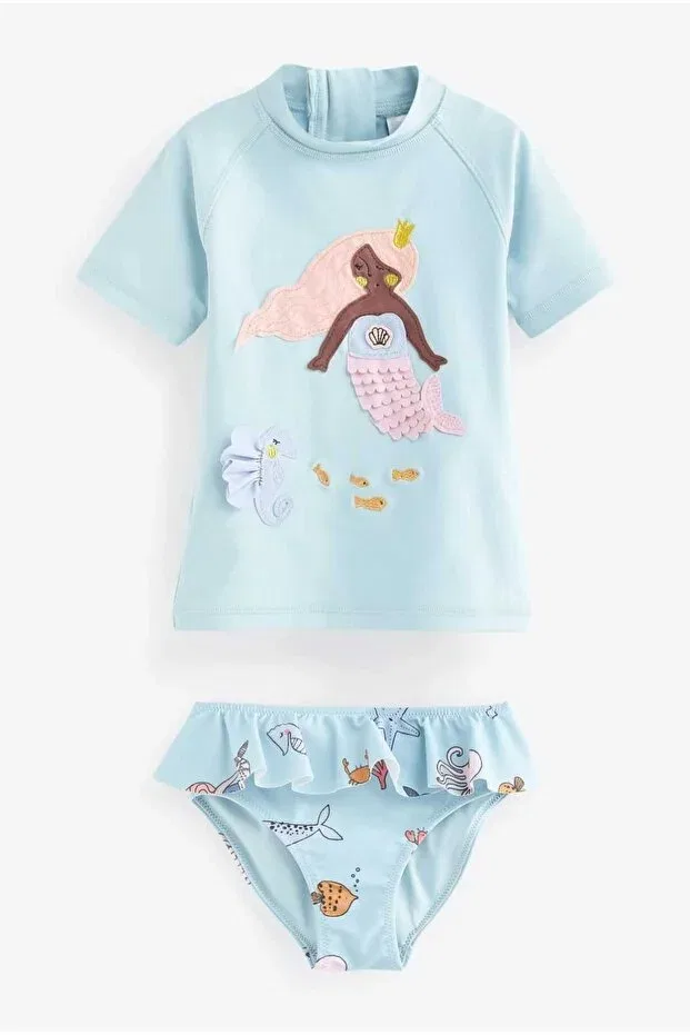 Детский комплект для плавания с защитой UPF 50+ Blue Mermaid Next Baby, Blue