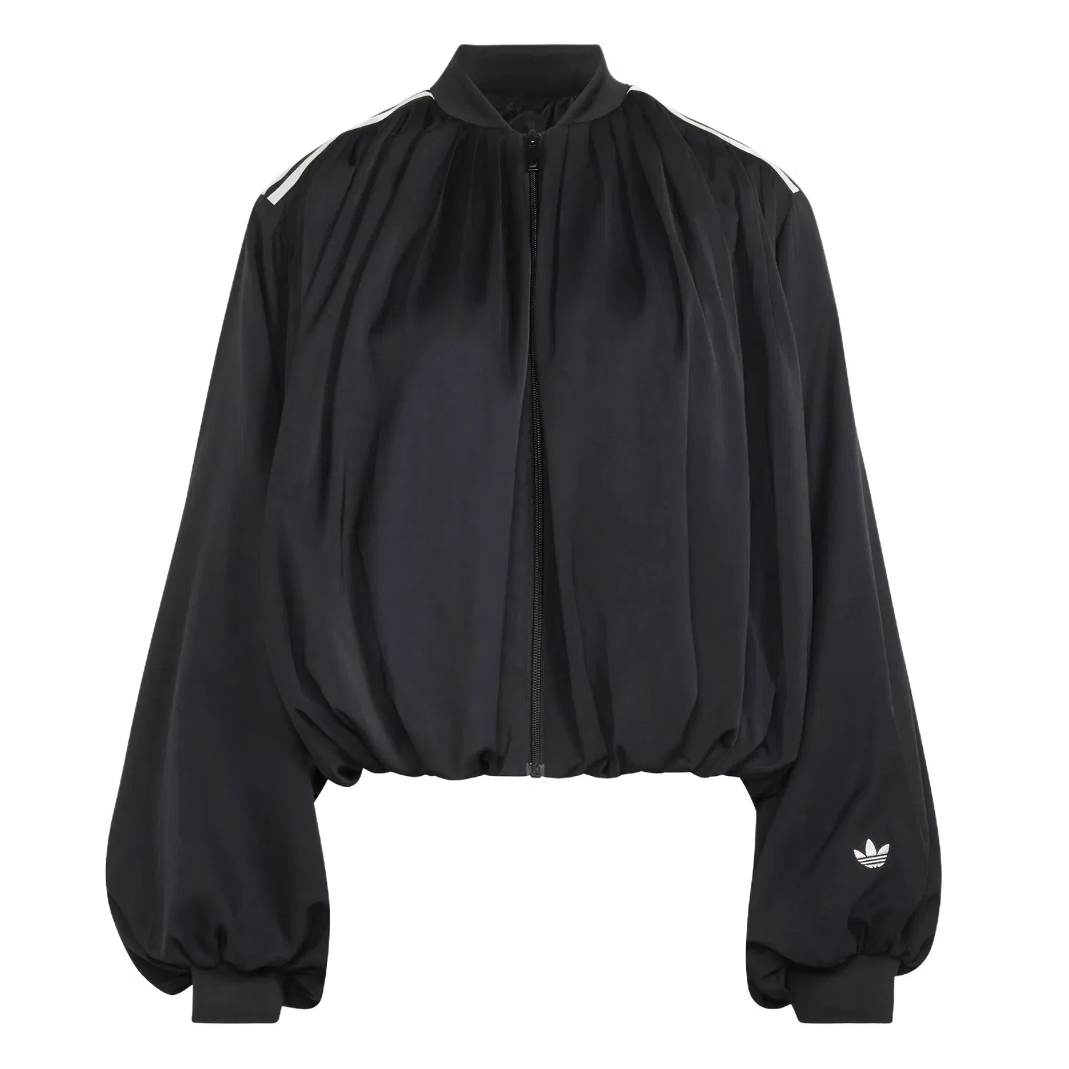Женская куртка из атласа с длинным рукавом Adidas Originals, Black