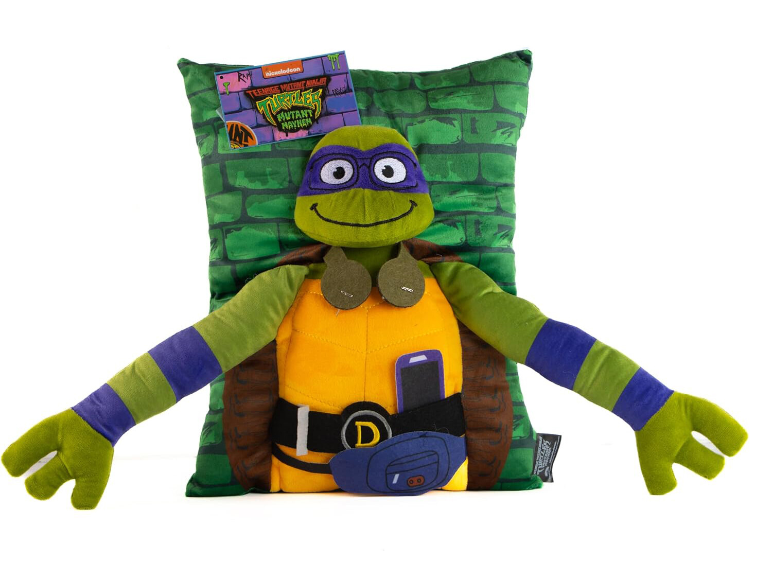 

Подушка Nickelodeon Teenage Mutant Ninja Turtles, Donatello 3D Snuggle, зеленый