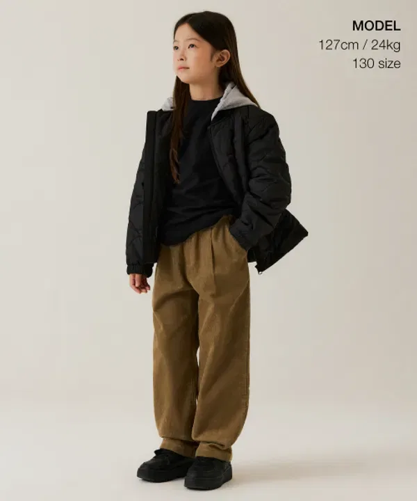 Брюки из вельвета, Regular Fit, Musinsa Standard Kids, бежевый — фото 2