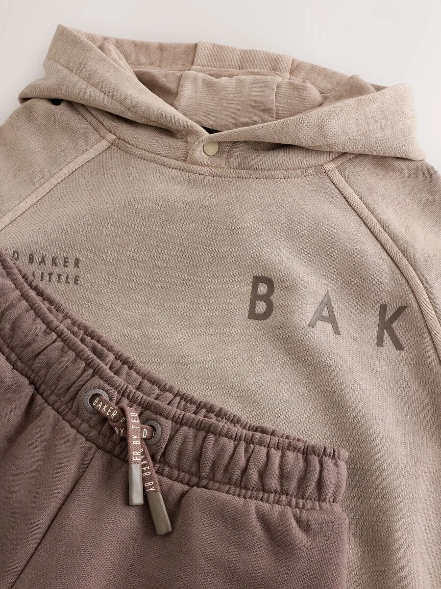 Спортивный костюм Baker by Ted Baker в шоколадном и бежевом цветах — фото 3