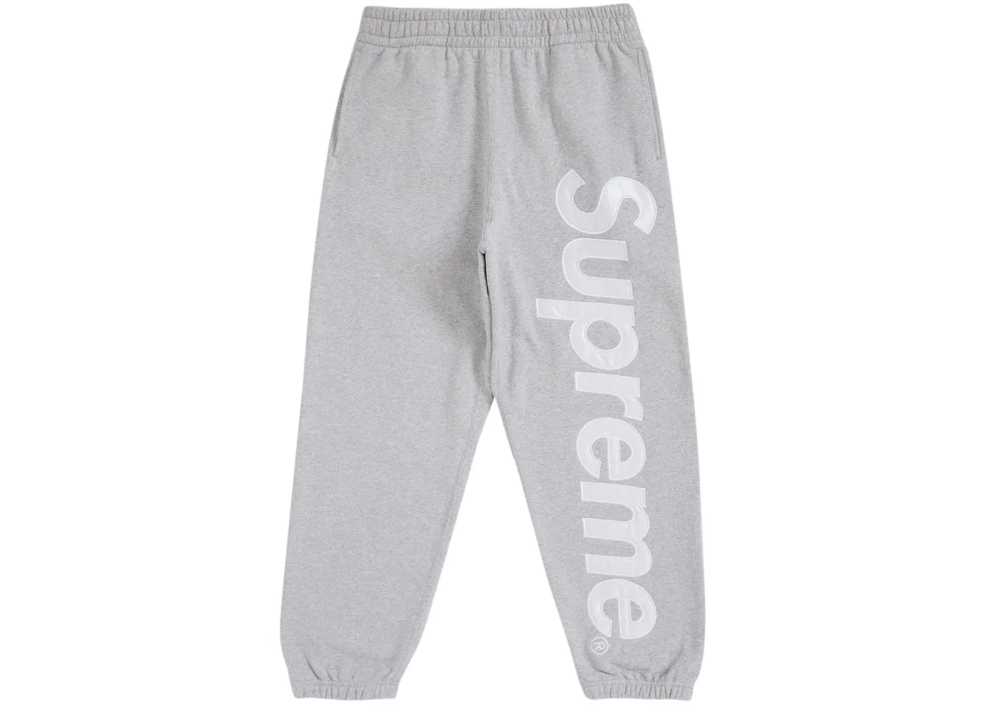 Мужские спортивные штаны из сатина с аппликацией Sweatpant FW24 Supreme, Heather Grey