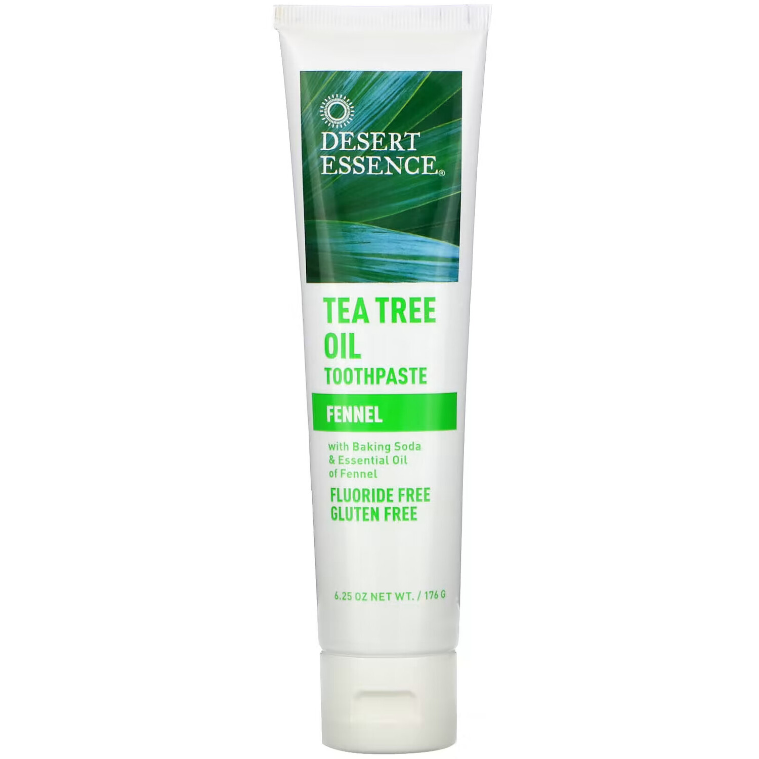 

Desert Essence, Зубная паста с маслом чайного дерева и фенхелем, 6,25 унц. (176 г)