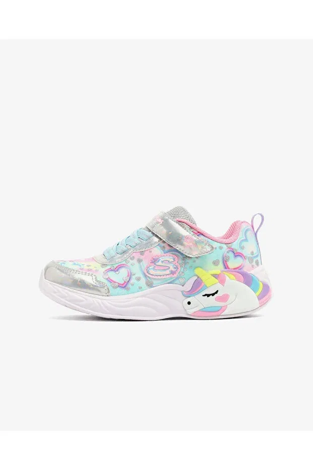 Детские кроссовки для девочек с принтом Unicorn Dreams Heart Sparkles Skechers, Blue