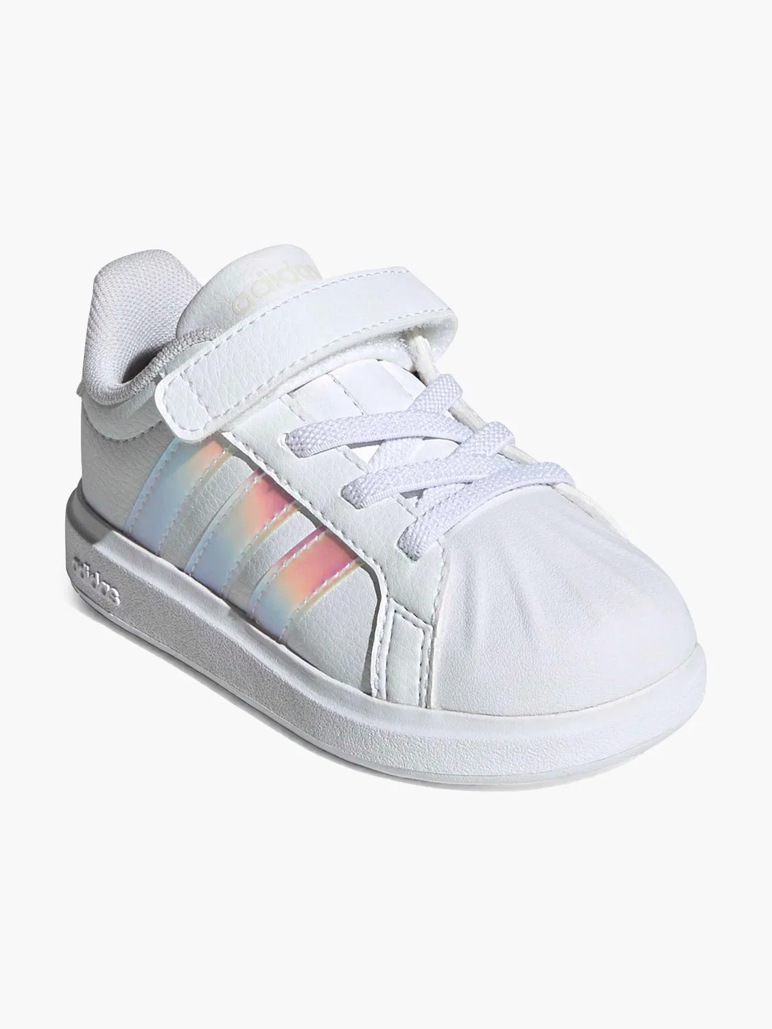 Детские кроссовки с эластичной шнуровкой Adidas, белый