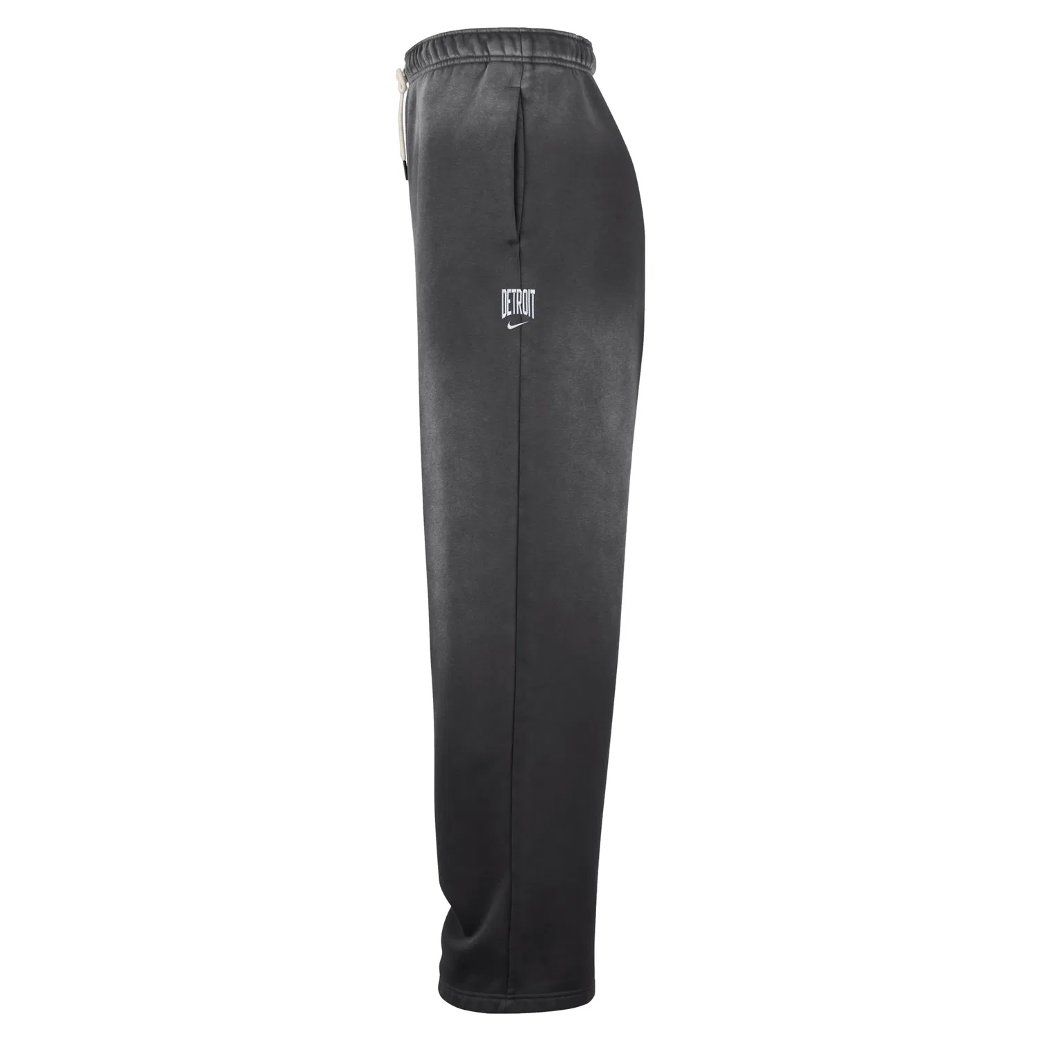 Мужские брюки для баскетбола Detroit Pistons Standard Issue Therma-FIT Fleece Pants 'Dark Charcoal White' Nike, Dark Charcoal/White — фото 2