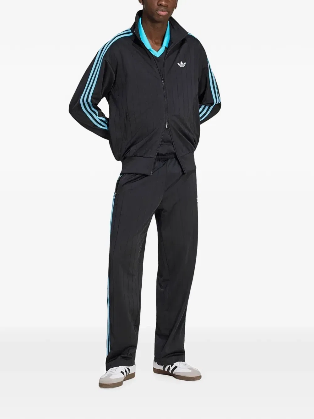 Толстовка Firebird на молнии с полосками Adidas, черный