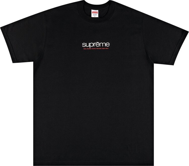 

Футболка Supreme Five Boroughs Tee 'Black', черный