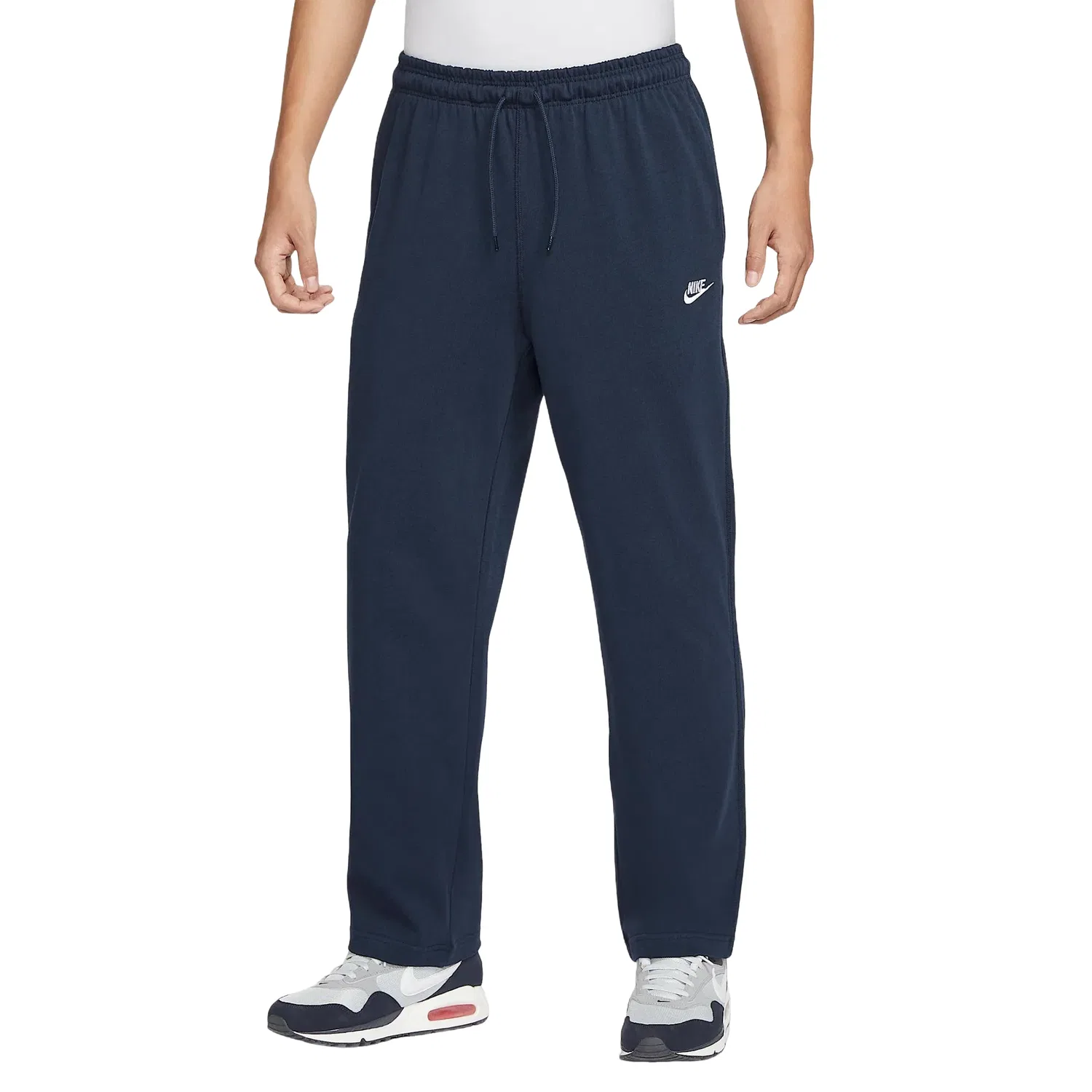 Мужские брюки Club Knit Open Hem Pants Asia Sizing 'Blue' Nike, синий — фото 3