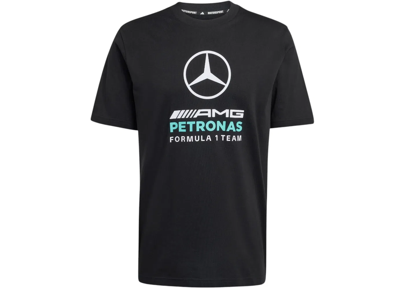 Мужская футболка с принтом Mercedes AMG Petronas Formula 1 Team DNA Graphic Tee Adidas, Black Semi Mint Rush