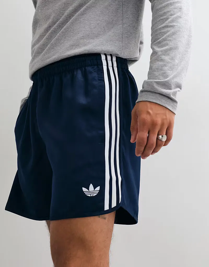 Шорты Adidas Originals с тремя полосками, темно-синие — фото 4