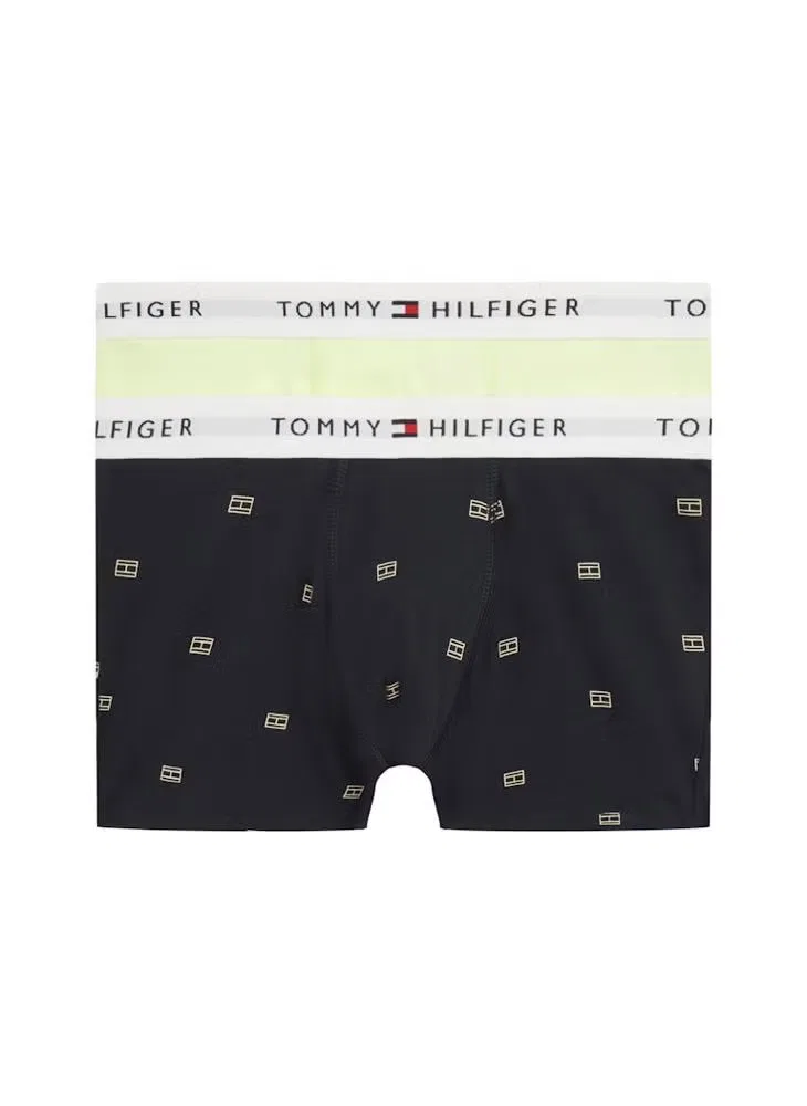 Трусы-боксеры с принтом комплект 2-Pack Tommy Hilfiger, выцветший флуоресцентный