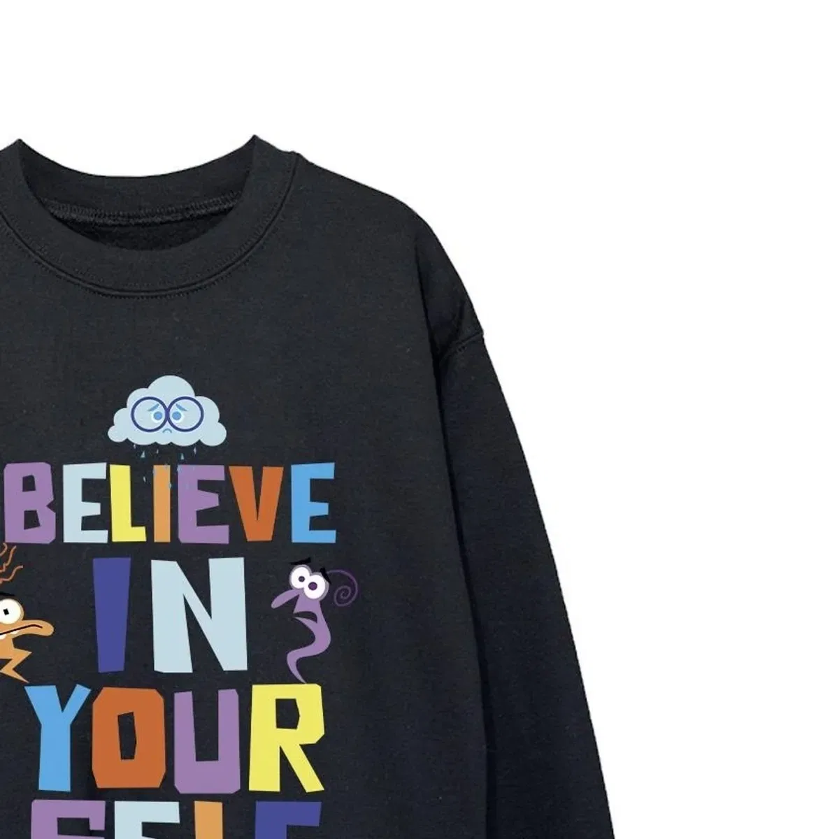 Свитшот с принтом Believe in Yourself Inside Out, Black — фото 2