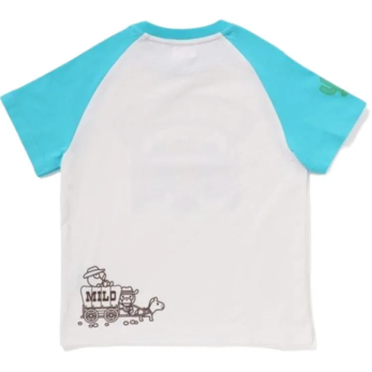 Детская футболка с коротким рукавом Bape SS25 Red A BATHING APE, Sax Blue — фото 4