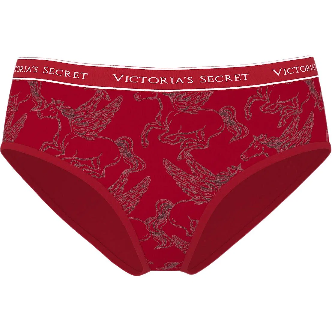 Женские трусы с принтом Red Pegasus Print Victoria's Secret, 1 Pack (Red Pegasus Print)