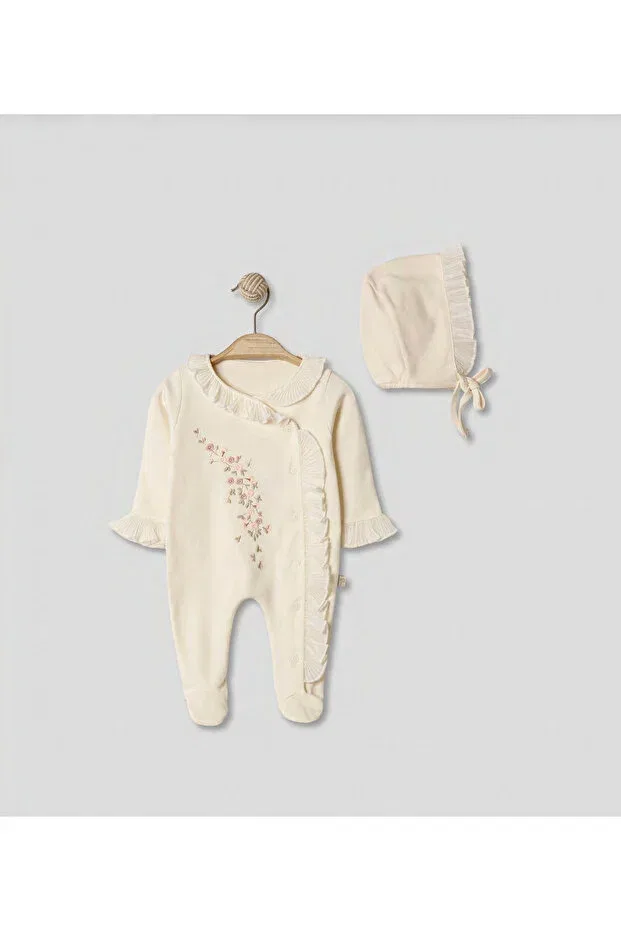Детский комбинезон для девочек с принтом Basics Pugi Baby, Nude Color