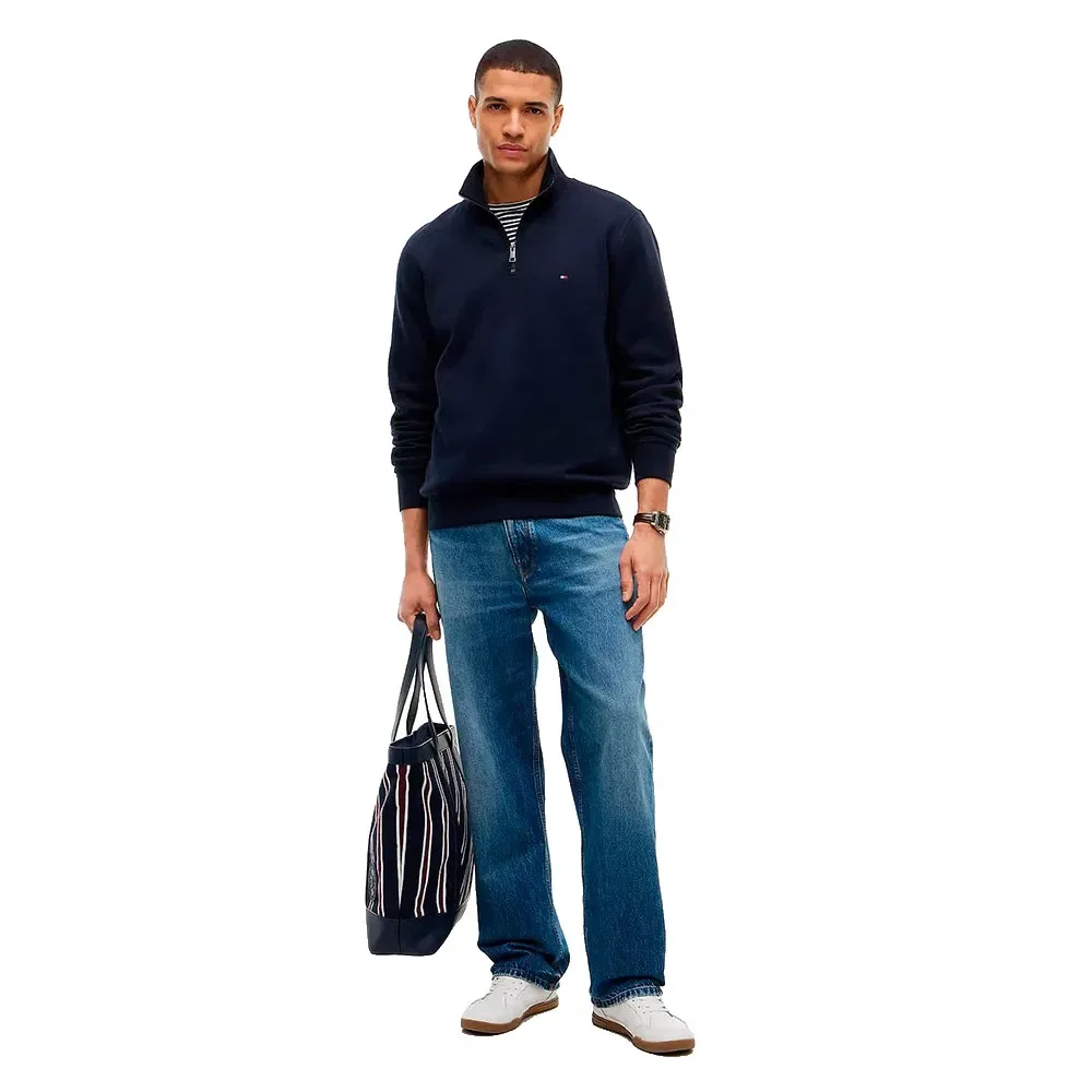 Мужской свитшот с полузастежкой-молнией Essential Tommy hilfiger, Blue — фото 4
