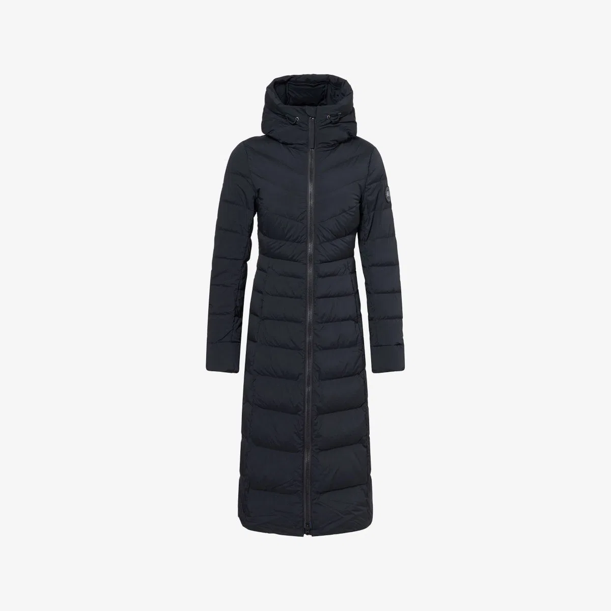 Длинное нейлоновое пуховое пальто Clair Canada Goose, черный