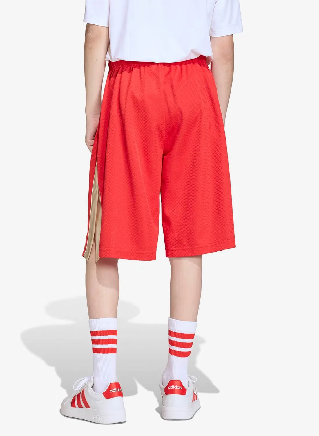 Шорты с сетчатой отделкой Stadium mesh Adidas, красный — фото 2