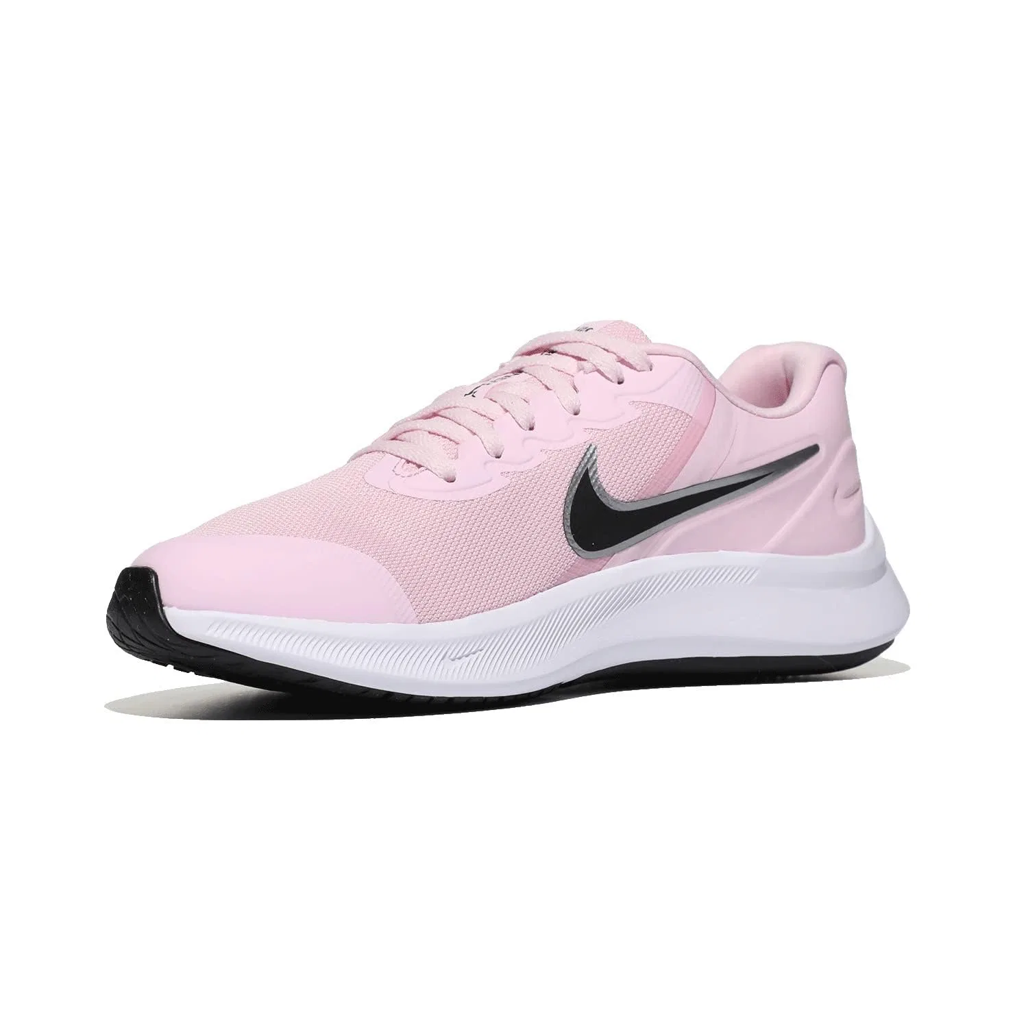 Детские кроссовки для мальчиков с шнуровкой Star Runner 3 NIKE, Pink Foam Black