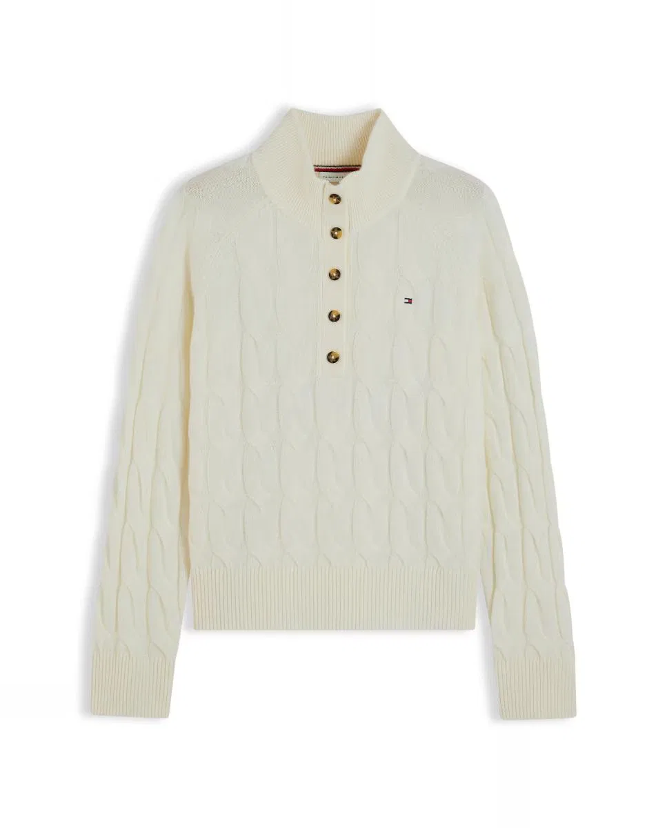 Женский джемпер из шерсти, Ochos, Tommy Hilfiger, кремовый
