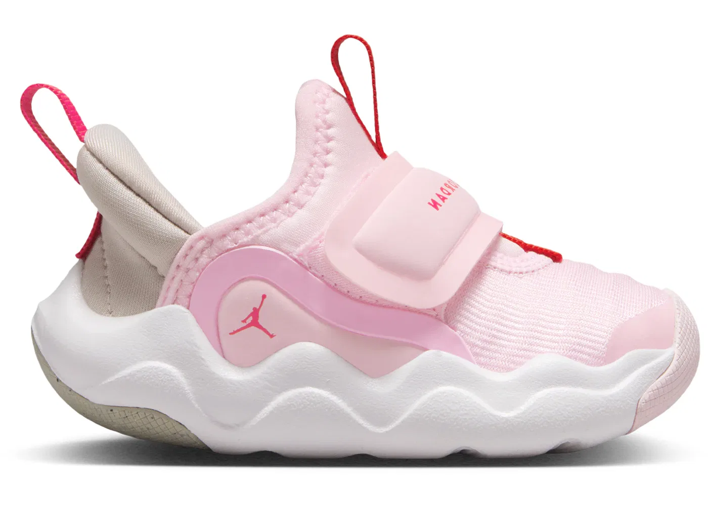 Детские кроссовки с легкой системой шнуровки Jordan 23/7.2 EasyOn Jordan, Pink Foam Tech Grey White Fire Red